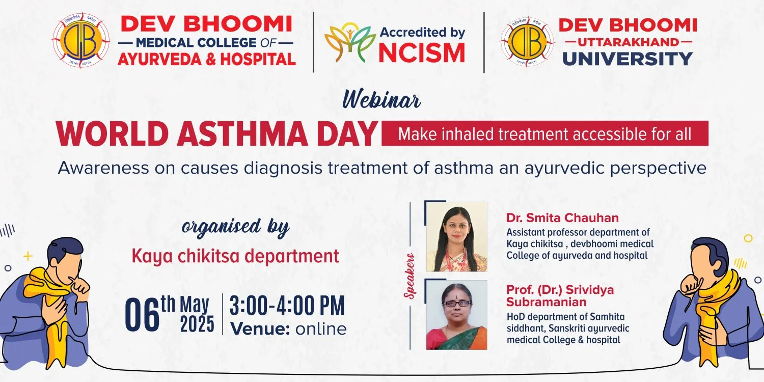 World asthma day  Make inhaled treatment accessible for all Awareness on causes diagnosis treatment of asthma an ayurvedic perspective
